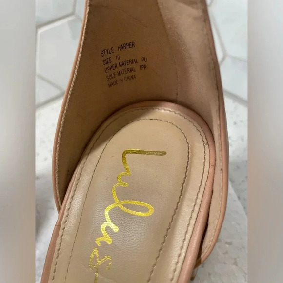 Lulus Woman’s Pale Pink Block Heel Harper Sandals Size 10 Neutral - Picture 2 of 7